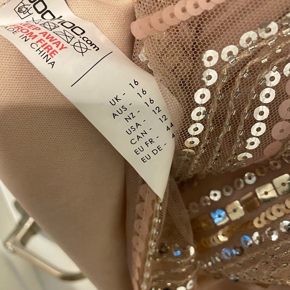 Boohoo Pink Sequin Minidress NWT Size 12 - Picture 3 of 3